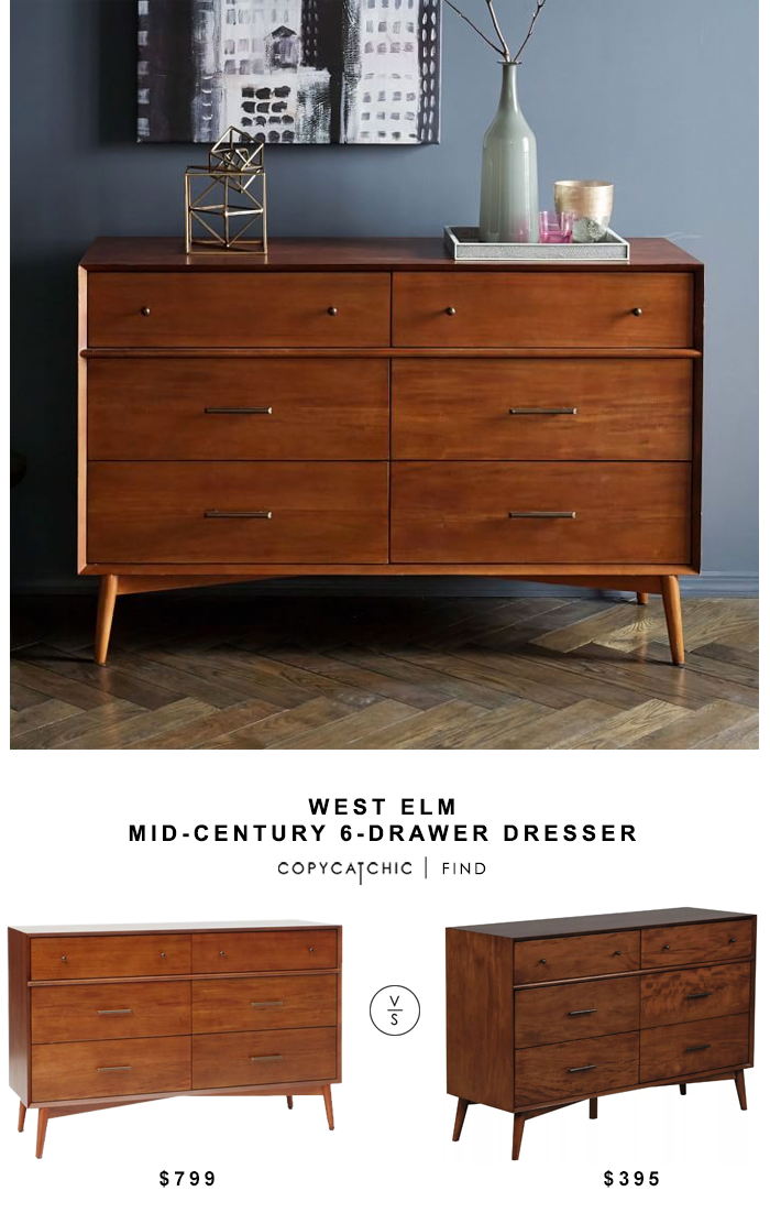 West Elm Mid Century 6 Drawer Dresser Copycatchic