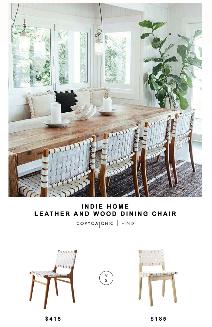 Indie Home Wood And Leather Dining Chair Copycatchic