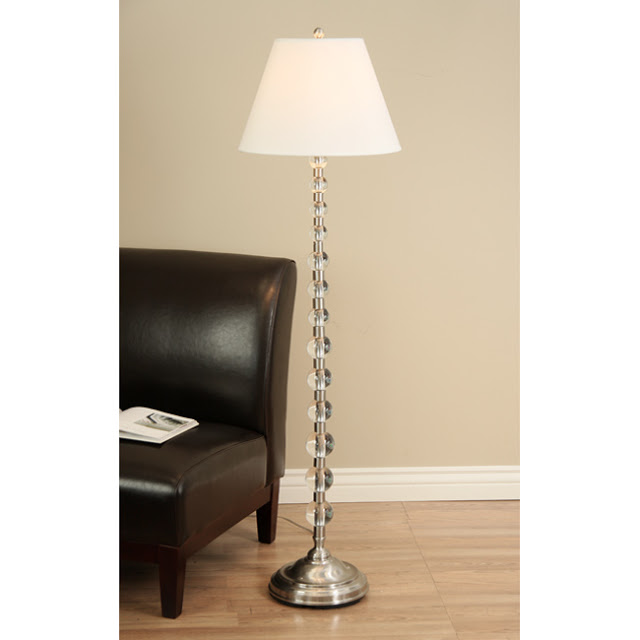 Pottery Barn Stacked Crystal Floor Lamp, Stacked Crystal Ball Floor Lamp