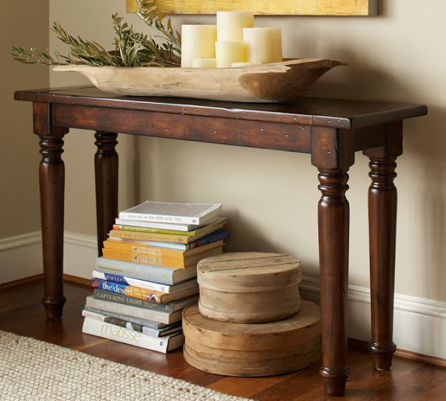 Pottery Barn Hyde Turned-Leg Console Table