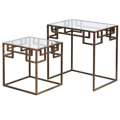 PIER 1 IMPORTS GREEK KEY NESTED TABLES