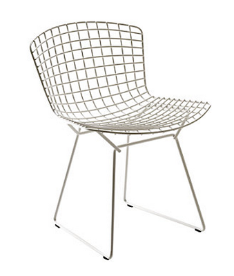 DESIGN WITHIN REACH BERTOIA SIDE CHAIR IN CHROME