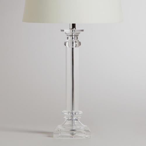 COST PLUS WORLD MARKET CLEAR ARIANA TABLE LAMP BASE