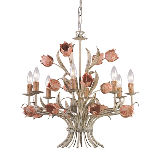 Layla Grace Southport Sage Green Wrought Iron Chandelier