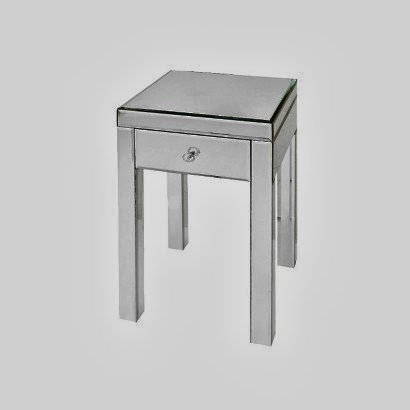 TARGET THRESHOLD MIRRORED GLASS ACCENT TABLE WITH DRAWER