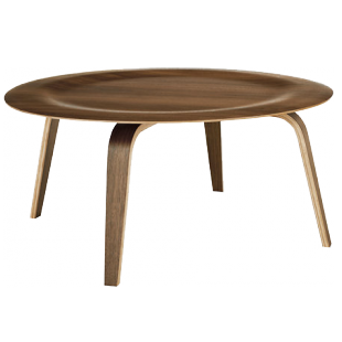DESIGN WITHIN REACH EAMES  MOLDED PLYWOOD COFFEE TABLE