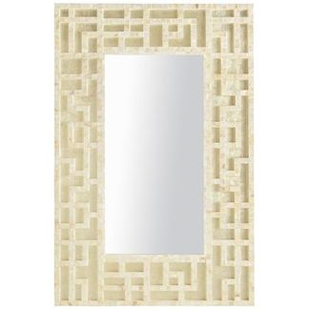 PIER 1 IMPORTS MOTHER-OF-PEARL TRELLIS MIRROR