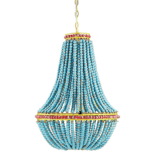 Lighting Connection Blue Beaded Chandelier