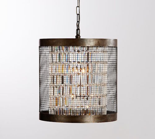 Pottery Barn Austin Caged Crystal Large Pendant