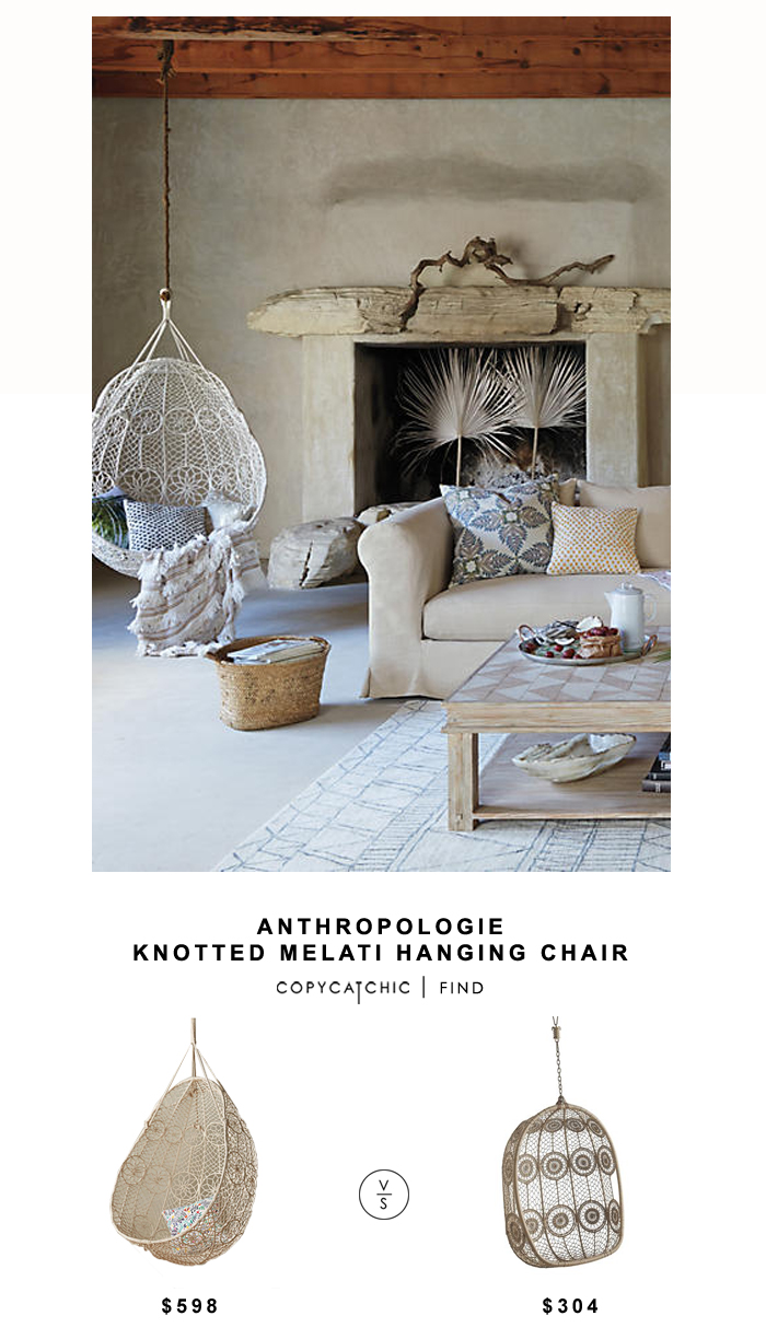 Anthropologie Knotted Melati Hanging Chair Copycatchic