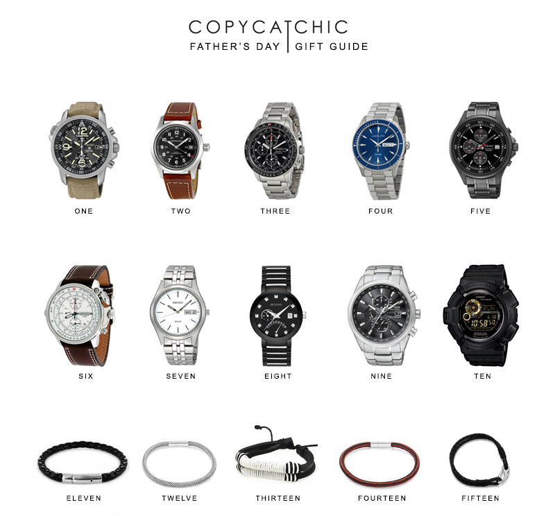 Copy Cat Chic Gift Guide | Mens watch and jewelry picks for Father's Day with Sears | Great men's watch and bracelets for under $500