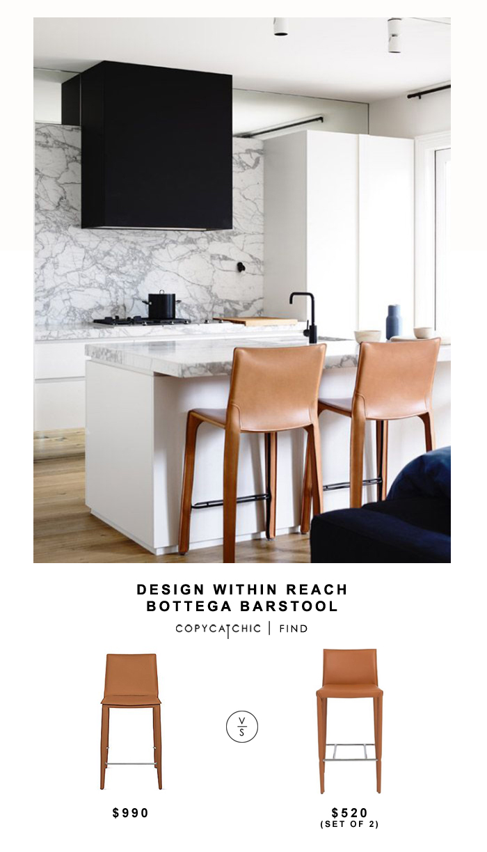 Design Within Reach Bottega Barstool for $990 vs All Modern Eurostyle Shen Barstool (set of 2) for $520 | @copycatchic look for less budget home decor