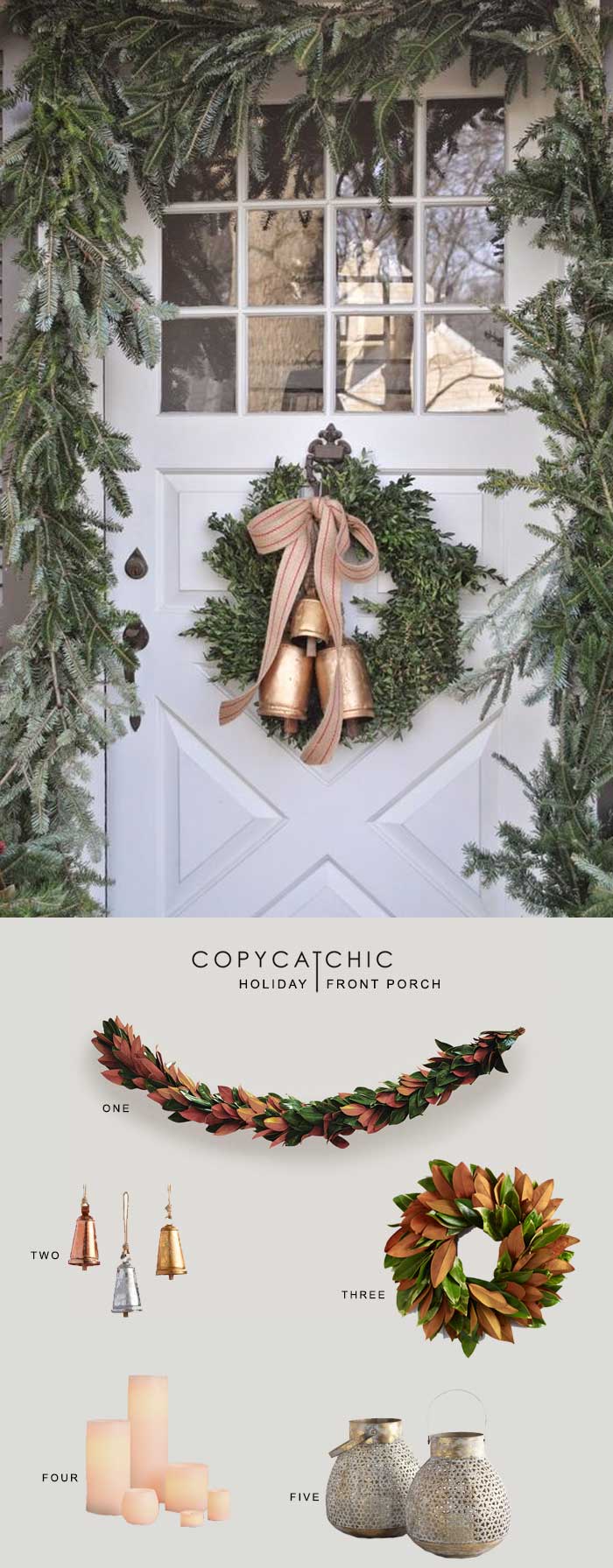 How to create a holiday front entry in five steps with @worldmarket and @copycatchic luxe living for less holiday home decor design on a budget