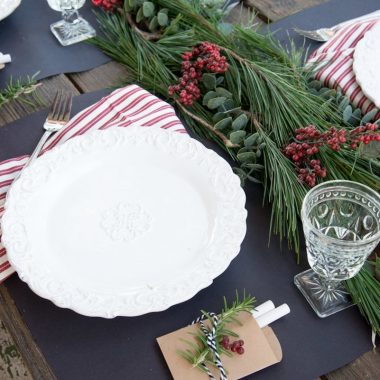Home trends | Setting a Christmas table for holiday entertaining with Copy Cat Chic luxe living for less budget home decor and design
