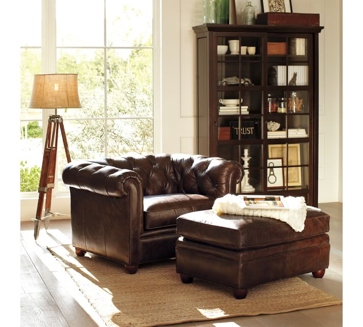 Pottery Barn Chesterfield Leather, Chesterfield Leather Sofa Pottery Barn
