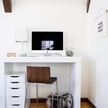 Modern minimalist office organization and smart tech by Reichel Broussard and PayPal | Copy Cat Chic | luxe living for less budget home decor and design