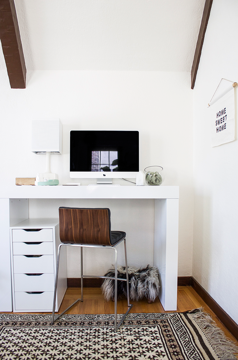 Modern minimalist office organization and smart tech by Reichel Broussard and PayPal | Copy Cat Chic | luxe living for less budget home decor and design