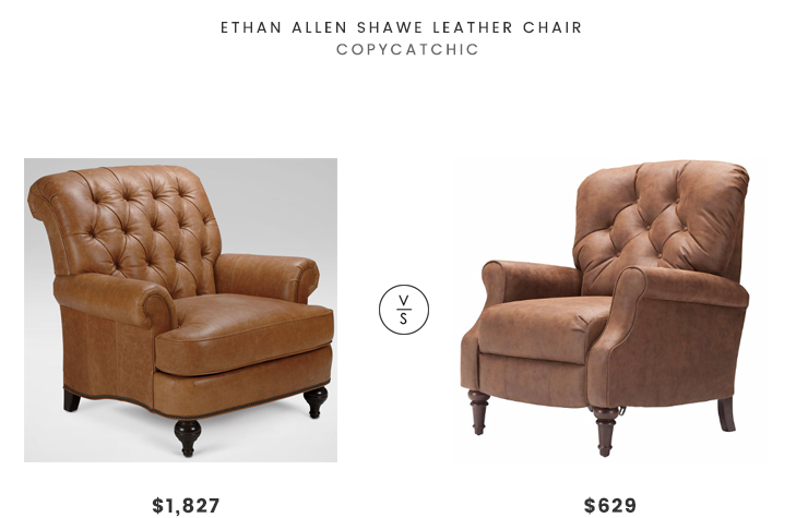 Ethan Allen Shawe Leather Chair Look, Ethan Allen Leather Recliner Chairs
