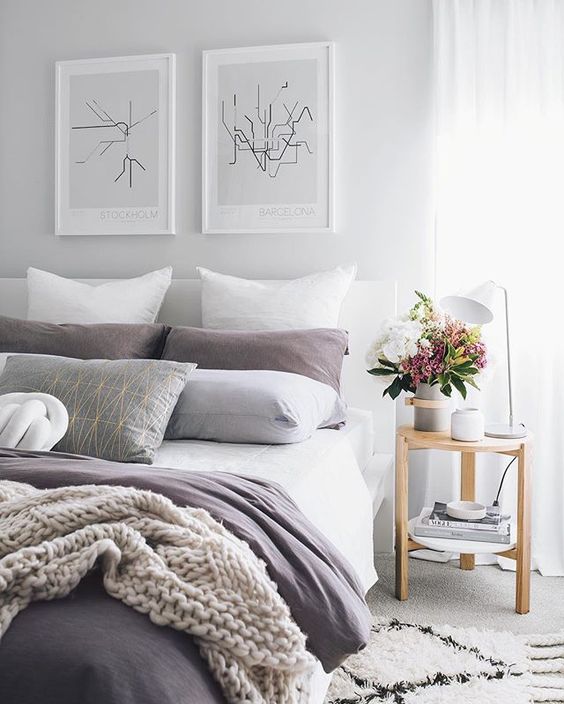 Perfect accent color for spring & summer: dusty lavender. A subtle, feminine, light purple hue that adds the perfect seasonal touch to your home copycatchic luxe living for less