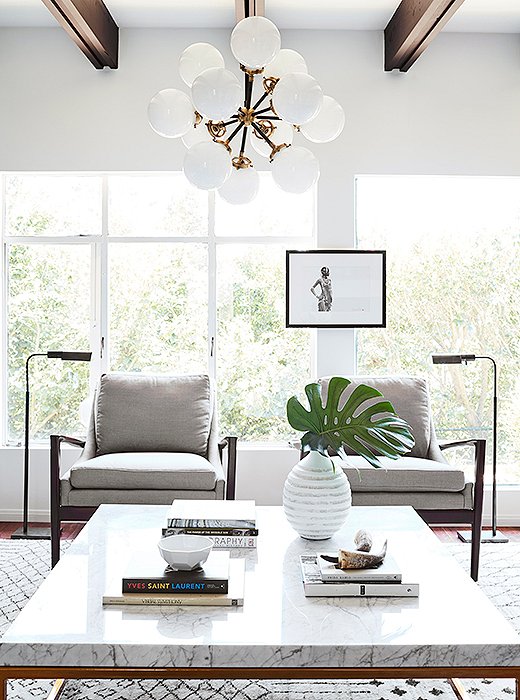 Serena & Lily Morrison Chandelier $2898 vs Visual Comfort Ian K Fowler Bistro Chandelier $1680 sunburst globe chandelier look for less copycatchic luxe living for less budget home decor and design daily finds and room redos