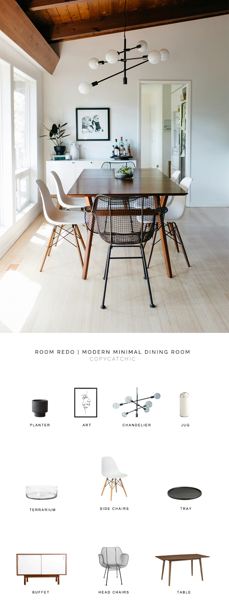 This minimalist mid century dining room featured by Remodelista gets recreated for less by copycatchic luxe living for less budget home decor and design daily finds and room redos