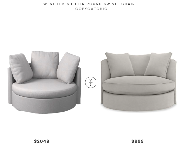 Daily Find Shelter Round Swivel Chair, Round Swivel Living Room Chair