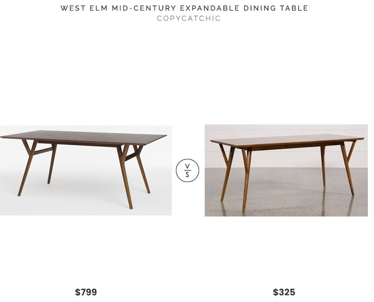 West Elm Mid Century Expandable Dining, Mid Century Modern Expandable Round Dining Table
