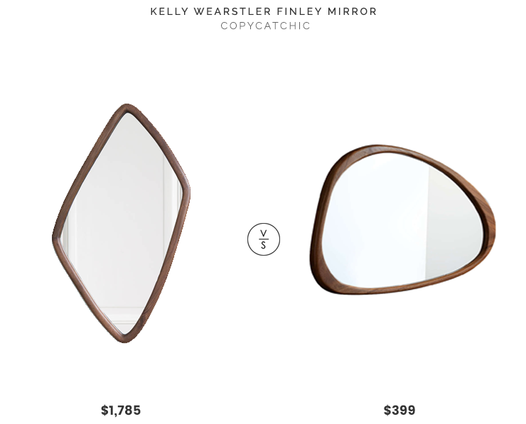 Kelly Wearstler Finely Mirror 1 785 Vs, Mid Century Asymmetrical Wall Mirror