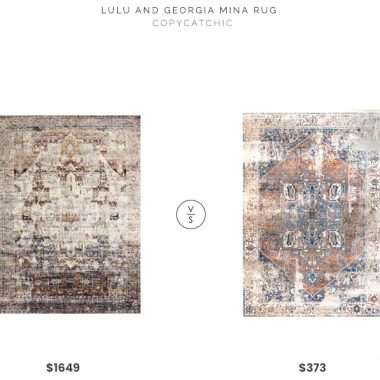 Lulu and Georgia Mina Rug $725 vs. Rugs USA Edessa Tribal Medallion Rug $264, multicolor oriental rug look for less, copycatchic luxe living for less, budget home decor and design, daily finds, home trends, sales, budget travel and room redos