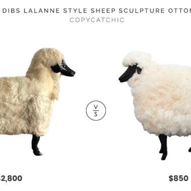 1st Dibs Lalanne Style Sheep Sculpture Ottoman $2,800 vs. Etsy Life-size Real Sheep Fleece Bench Footrest $850, sheep ottoman look for less, copycatchic luxe living for less, budget home decor and design, daily finds, home trends, sales, budget travel and room redos
