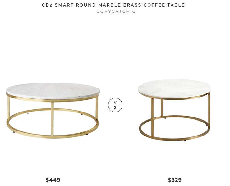 Cb2 Smart Round Marble Brass Coffee, Cb2 White Round Coffee Table