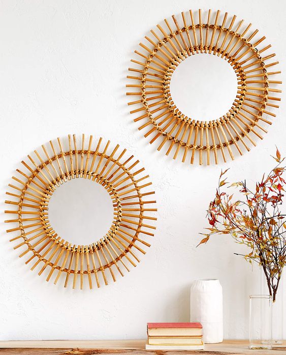 Zara Home Round Bamboo Mirror $100 vs. TJ Maxx Stylecraft Bamboo Wall Mirror $50, bamboo mirror look for less, copycatchic luxe living for less, budget home decor and design, daily finds, home trends, sales, budget travel and room redos