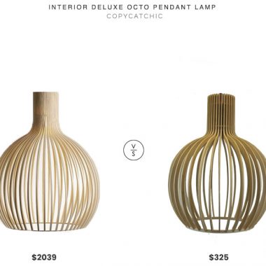 Interior Deluxe Octo Pendant Lamp $2039 vs. Etsy Secto Octo Pendant Lamp $325, birch wood light fixture look for less, copycatchic luxe living for less, budget home decor and design, daily finds, home trends, sales, budget travel and room redos