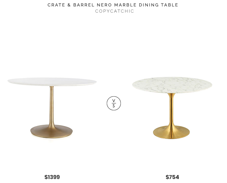 Crate Barrel Nero Marble Dining Table, Crate And Barrel Round Marble Coffee Table