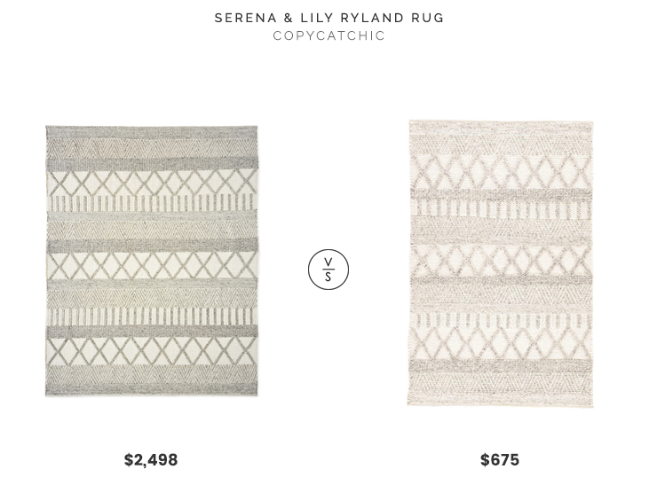Serena & Lily Ryland Rug (8x10) $2,498 vs. Overstock Janson Handmade Geometric Area Rug (8x10) $675, textured rug look for less, copycatchic luxe living for less, budget home decor and design, daily finds, home trends, sales, budget travel and room redos
