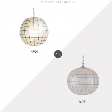 Chairish Capiz Shell Globe Lantern $755 vs. Jet Kouboo LLC Pendant Light $495, capiz globe chandelier look for less, copycatchic luxe living for less, budget home decor and design, daily finds, home trends, sales, budget travel and room redos