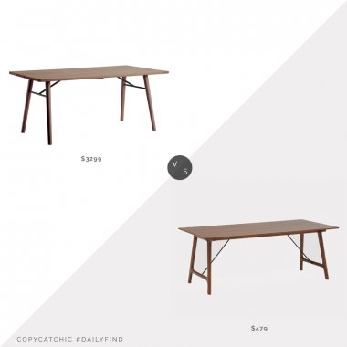 Horne Alley 205 Dining Table $3299 vs. Structube LENNA Walnut Veneer Dining Table $479, walnut dining table look for less, copycatchic luxe living for less, budget home decor and design, daily finds, home trends, sales, budget travel and room redos