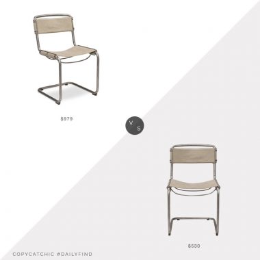 Paynes Gray Aviator Canvas Chair $979 vs. McGee & Co. Vincent Chair $530, canvas chair look for less, copycatchic luxe living for less, budget home decor and design, daily finds, home trends, sales, budget travel and room redos