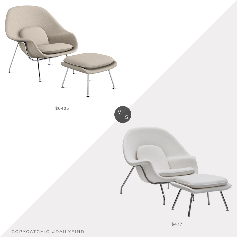 Daily Find: Design Within Reach Womb Chair $6405 vs. Home Thangs Haven Lounge Chair $477, womb chair look for less, copycatchic luxe living for less, budget home decor and design, daily finds, home trends, sales, budget travel and room redos