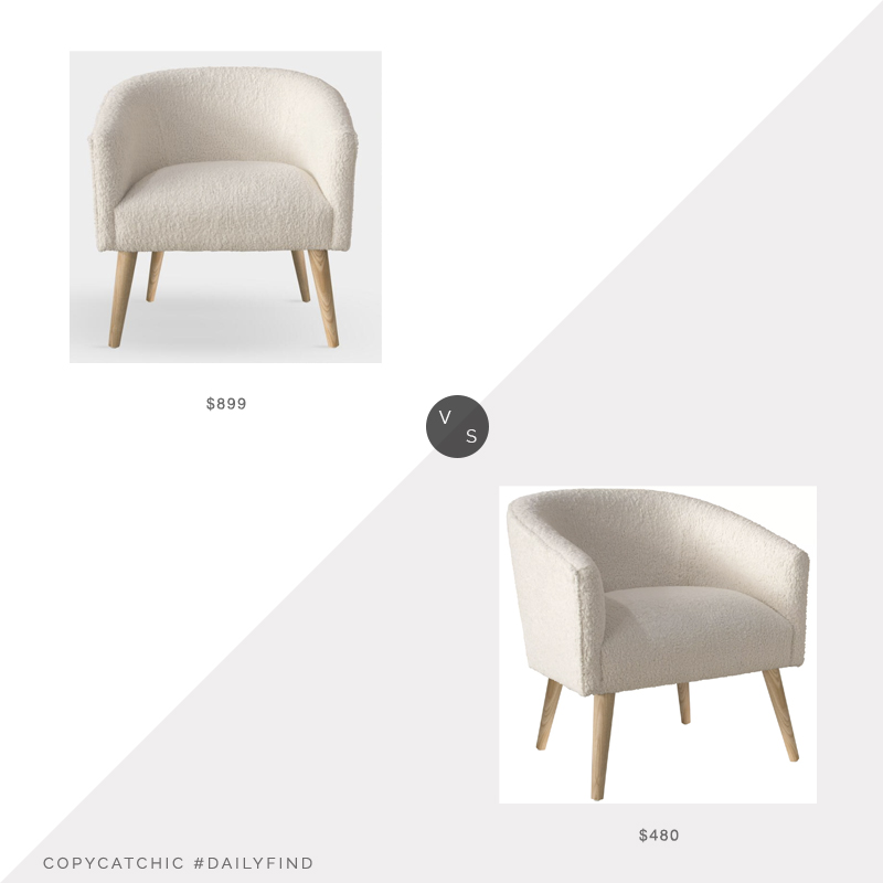 World Market Ilana Faux Sheepskin Chair $899 vs. Target Deco Chair $480, sheepskin chair look for less, copycatchic luxe living for less, budget home decor and design, daily finds, home trends, sales, budget travel and room redos