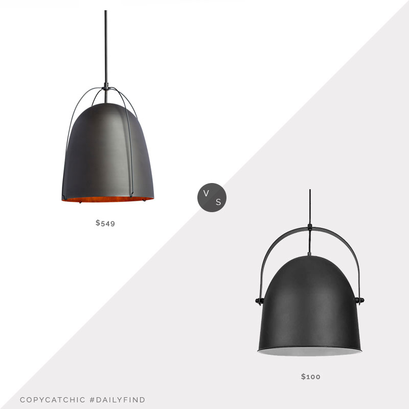 Daily Find | Rejuvenation Haleigh Dome Pendant oil rubbed bronze black dome pendant look for less copycatchic luxe living for less, budget home decor and design, daily finds, home trends, sales, budget travel and room redos