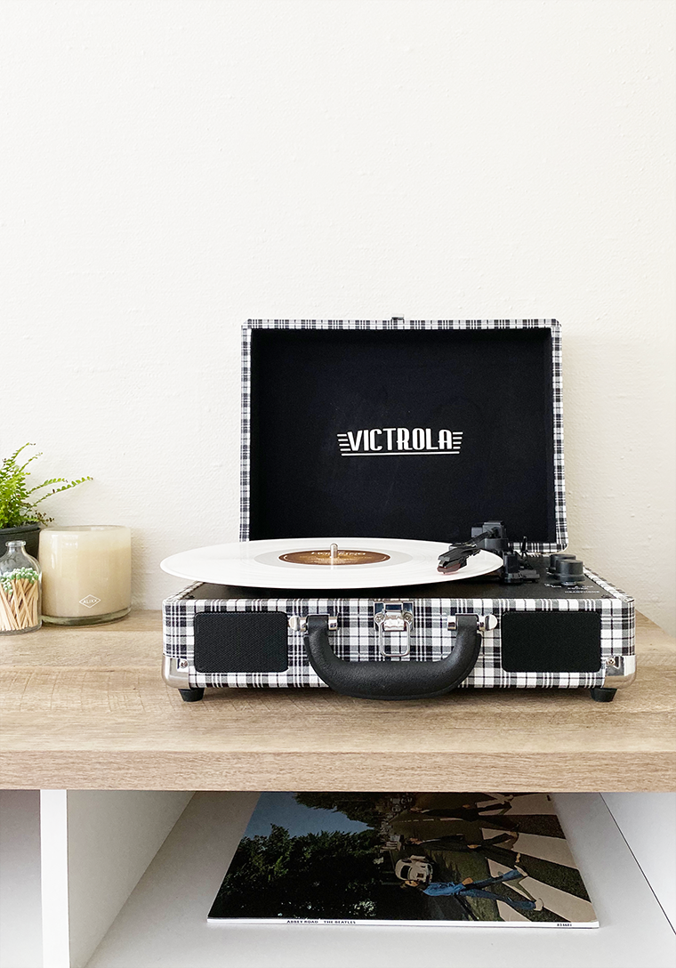 modern vinyl record collection hipster music accessories for everyone with Walmart and copycatchic | luxe living for less every day living on a budget | home trends, decor, looks for less, and designer rooms for less