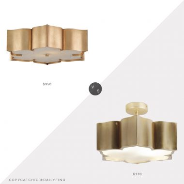 Daily Find: Currey and Company Grand Lotus vs. World Market Brass and Glass Lotus, lotus light look for less, copycatchic luxe living for less, budget home decor and design, daily finds, home trends, sales, budget travel and room redos