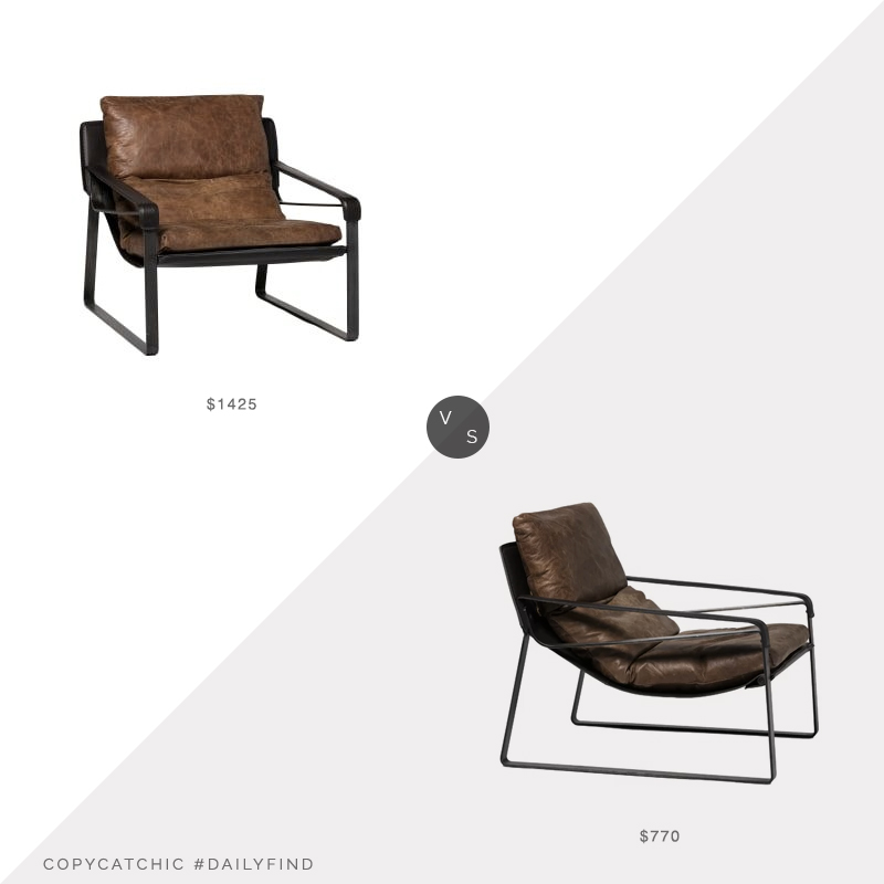 Daily Find: Build.com Moe's Home Connor Accent Chair vs. All Modern Dareau Lounge Chair, leather lounge chair look for less, copycatchic luxe living for less, budget home decor and design, daily finds, home trends, sales, budget travel and room redos