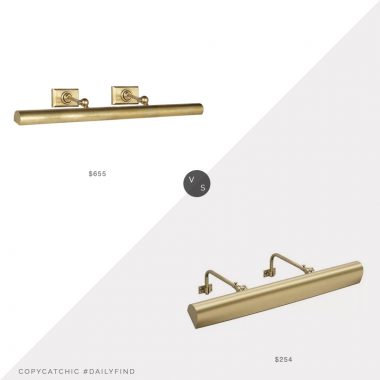 Daily Find: One Kings Lane Cabinetmaker Picture Light vs. Wayfair 2 Light Wall Picture Light, picture light look for less, copycatchic luxe living for less, budget home decor and design, daily finds, home trends, sales, budget travel and room redos