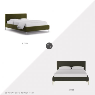 Daily Find: The Inside Moss Velvet Platform Bed vs. Target Daisy Platform Bed, green velvet bed look for less, copycatchic luxe living for less, budget home decor and design, daily finds, home trends, sales, budget travel and room redos