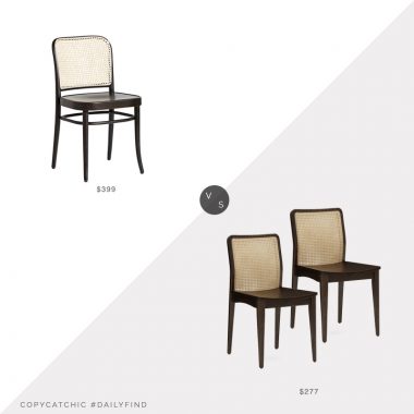 Daily Find: Rejuvenation Ton 811 Caned Side Chair vs. Joybird Doris Dining Chair Set of Two, cane back dining chair look for less, copycatchic luxe living for less, budget home decor and design, daily finds, home trends, sales, budget travel and room redos