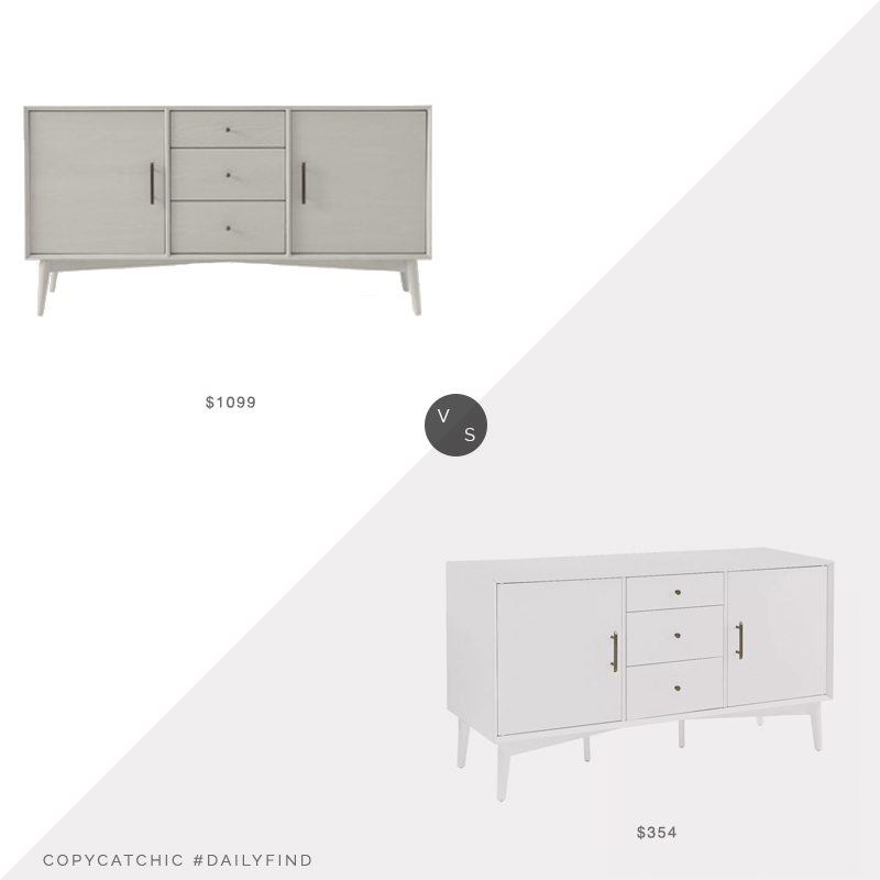 Daily Find: West Elm Mid-Century Buffet Table vs. Bed Bath and Beyond Crosley Landon Buffet, mid century buffet look for less, copycatchic luxe living for less, budget home decor and design, daily finds, home trends, sales, budget travel and room redos