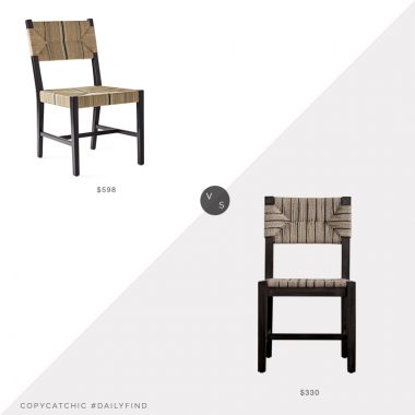 Daily Find: Serena and Lily Carson Side Chair vs. Wayfair Bungalow Rose Allenbie Dining Chair, woven dining chair look for less, copycatchic luxe living for less, budget home decor and design, daily finds, home trends, sales, budget travel and room redos