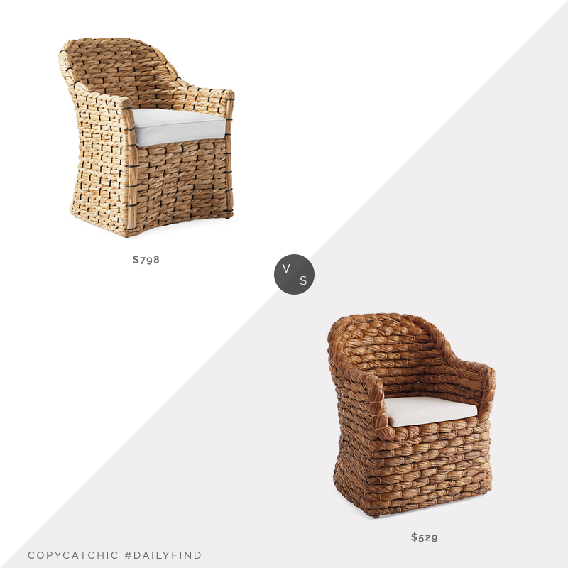 Daily Find: Serena & Lily Islesboro Chair vs. Wisteria Havana Chair, woven armchair look for less, copycatchic luxe living for less, budget home decor and design, daily finds, home trends, sales, budget travel and room redos